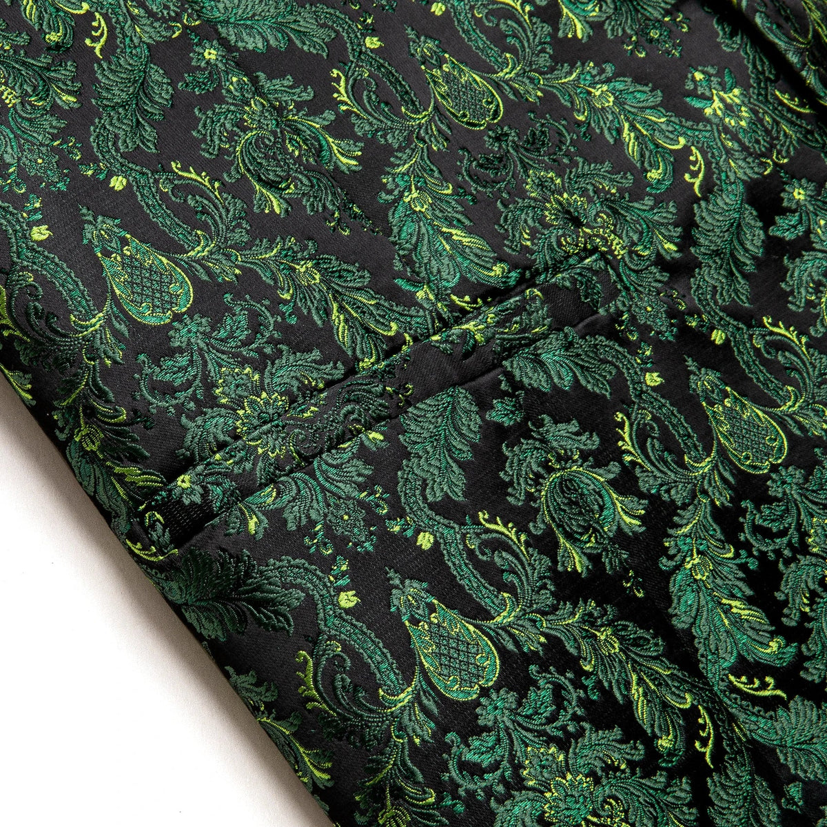 Men's Green Floral Waistcoat Vest, Tie, Hanky & Cufflinks Set Formal Waistcoat Set Qme