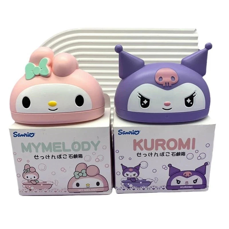 Hello Kitty Kuromi Soap Dish Holder | Kawaii Bathroom Décor Soap Dish Holder Qme