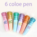 Kawaii Mini Cat Claw Highlighter Pen Set – 6 Cute Markers Highlighter Marker Set Qme 6 colors