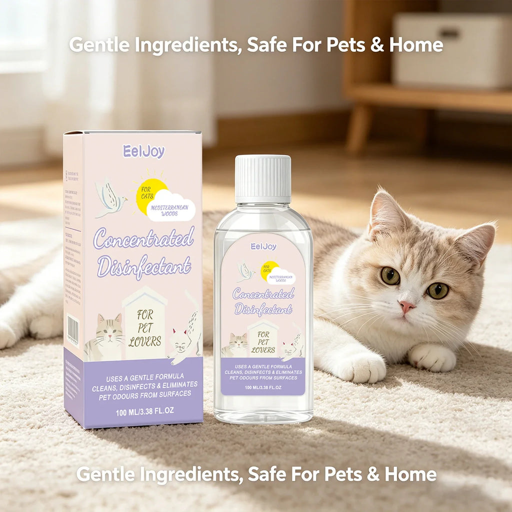 Pet 3-in-1 Concentrated Disinfectant – Cleans, Stain & Odor Pet Disinfectant Cleaner Qme