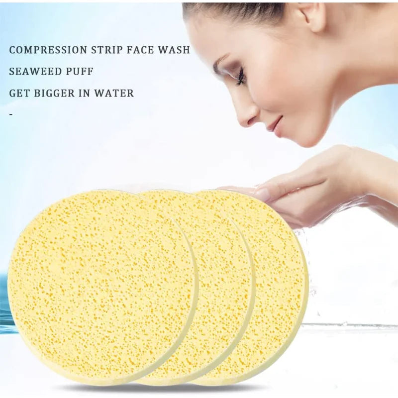 5-Pack Compressed Facial Sponges – Reusable Cleansing Sponges Facial Cleansing Sponge Qme
