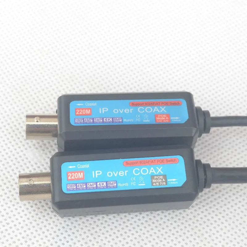 POE Coaxial Cable Transmitter – HD Video & IP Network Extender POE Coax Transmitter Qme