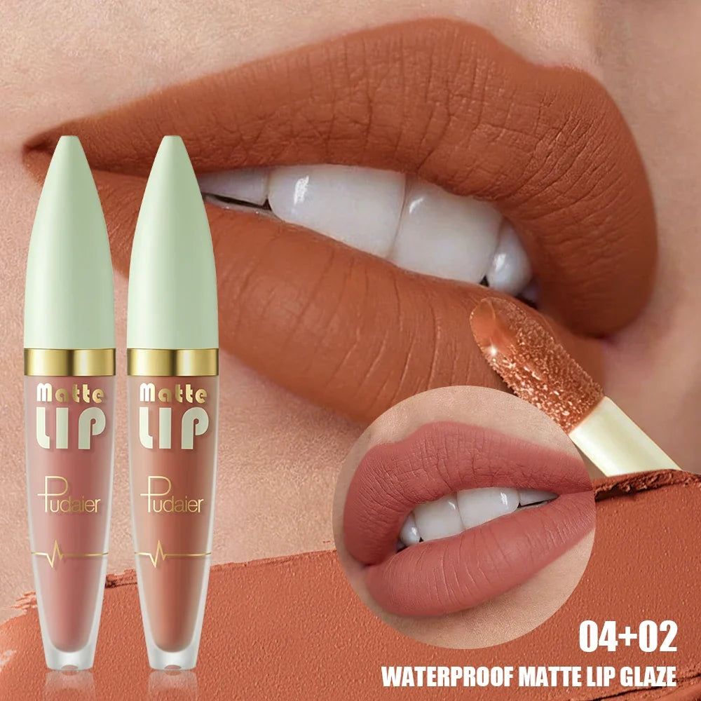 Matte Liquid Lipstick – Waterproof Long-Lasting Velvet Finish Liquid Lipstick Qme
