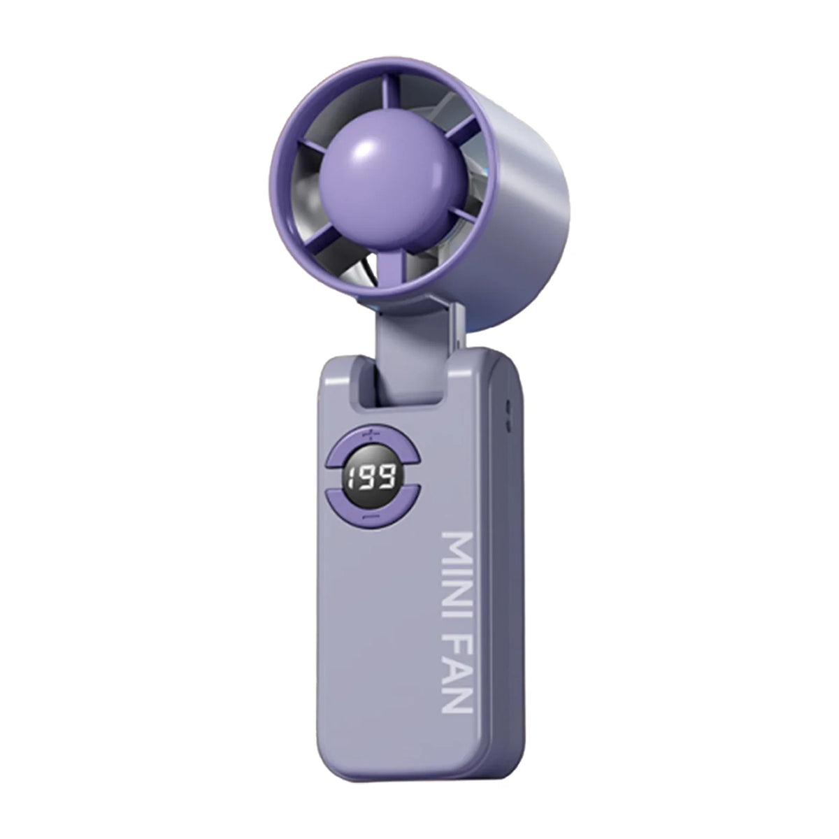 Portable Rechargeable Hanging Turbo Fan – Type-C USB Charging Portable Rechargeable Fan Qme PURPLE