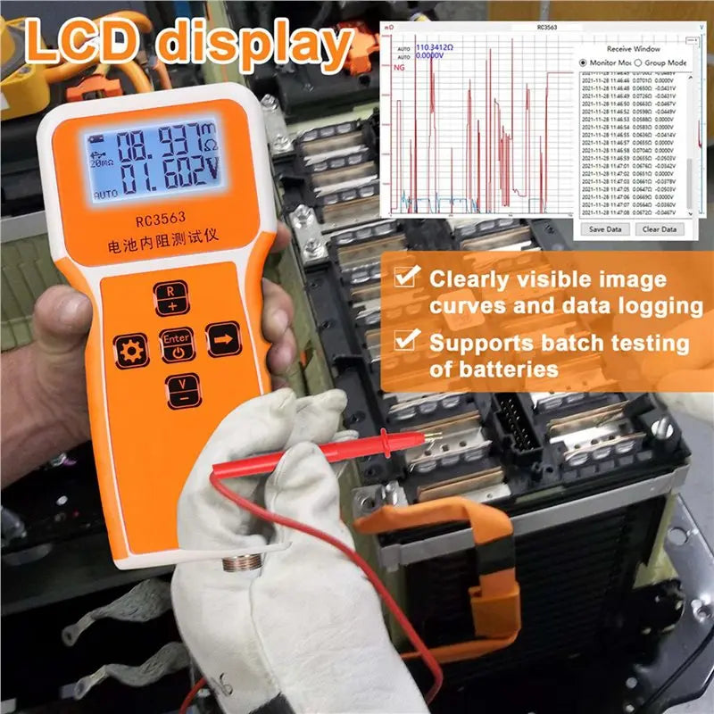 RC3563 A02F-5X Battery Voltage & Internal Resistance Tester Battery Resistance Tester Qme