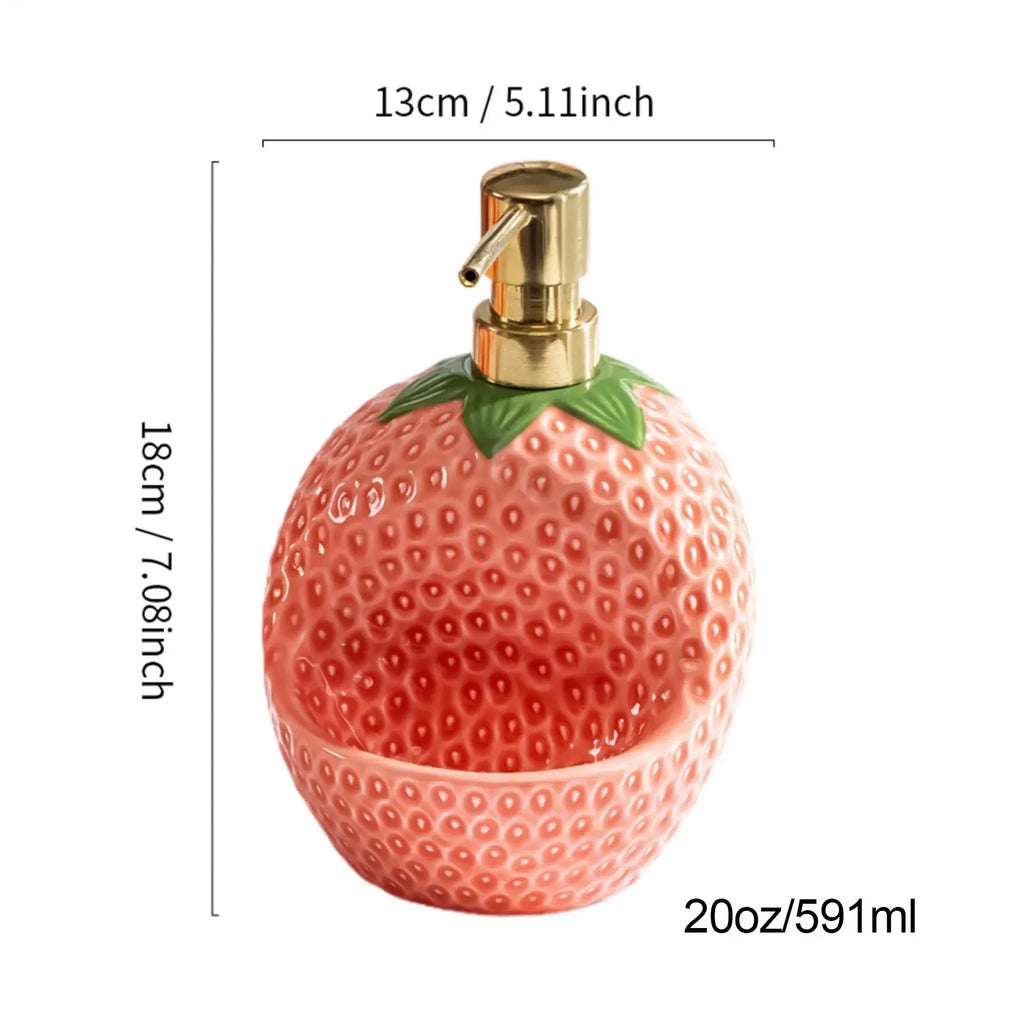 Strawberry Soap Dispenser 20 oz Liquid Lotion Pump Container Soap Dispenser Qme