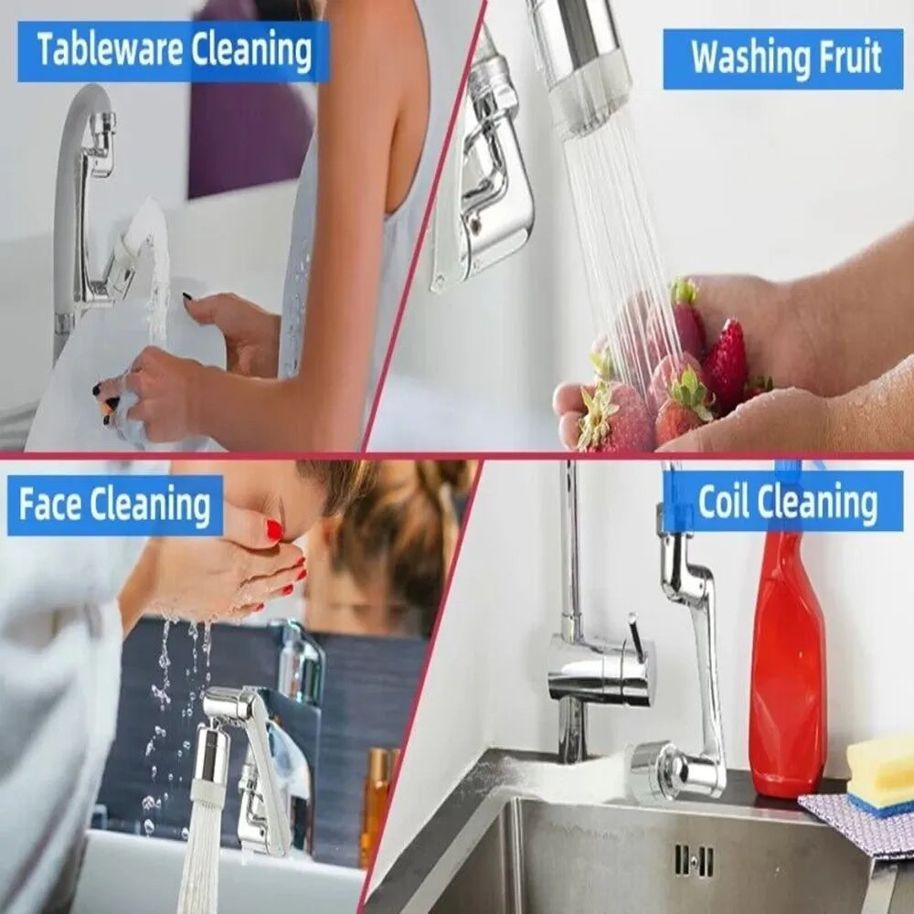 1080° Rotating Faucet Sprayer Head – Universal Sink Extender Faucet Sprayer Head Qme