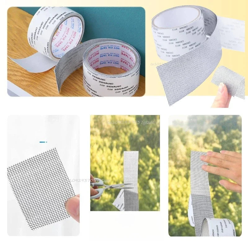 Waterproof Window Screen Repair Tape – Self-Adhesive Mesh Patch Screen Repair Tape Qme