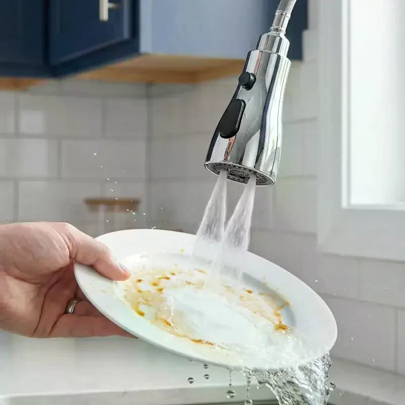 3-Mode Pull-Out Kitchen Faucet Sprayer Nozzle | Water-Saving Faucet Sprayer Nozzle Qme