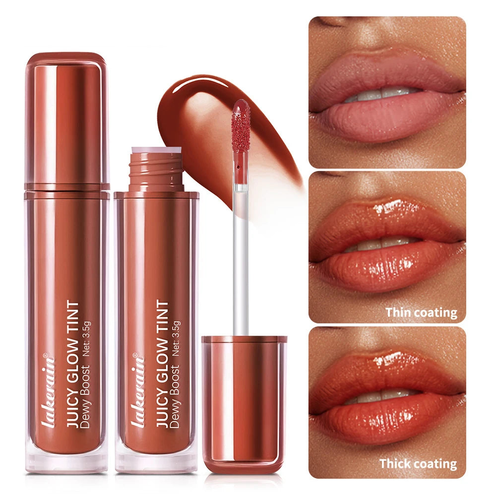 Lakerain Mirror Shine Lip Gloss – Clear Hydrating Long-Lasting Lip Gloss Qst