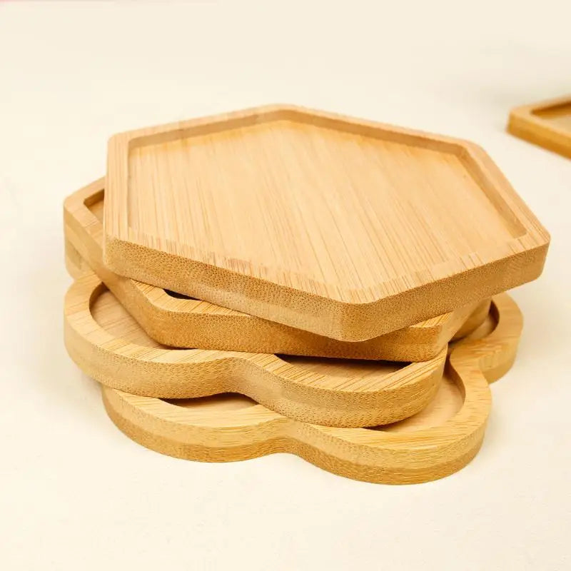 Heat Resistant Wood Coaster – Beech Walnut Mug & Coffee Pad Wood Coaster Qst