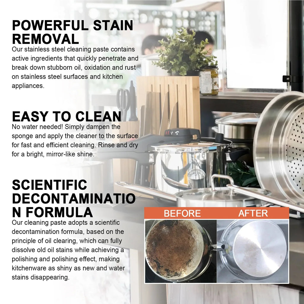 Stainless Steel Cleaning Paste – Cookware & Rust Remover Cookware Cleaning Paste Qme