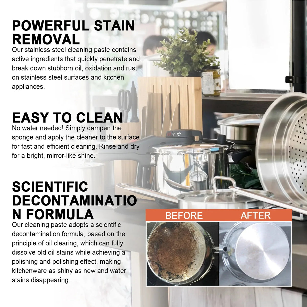 Stainless Steel Cleaning Paste – Cookware & Rust Remover Cookware Cleaning Paste Qme