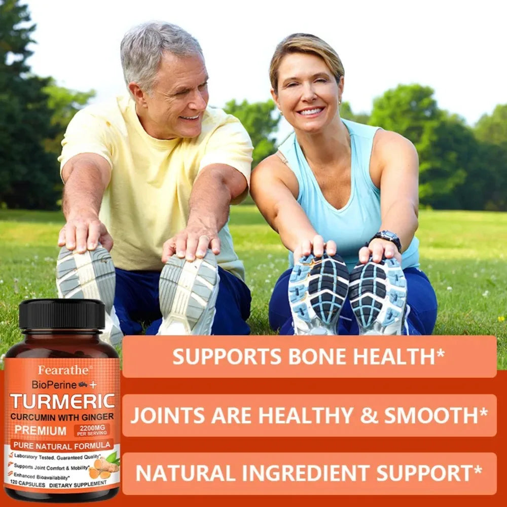 Turmeric Ginger Supplement BioPerine 2000mg – Vegan, Non-GMO Herbal Supplement Qst