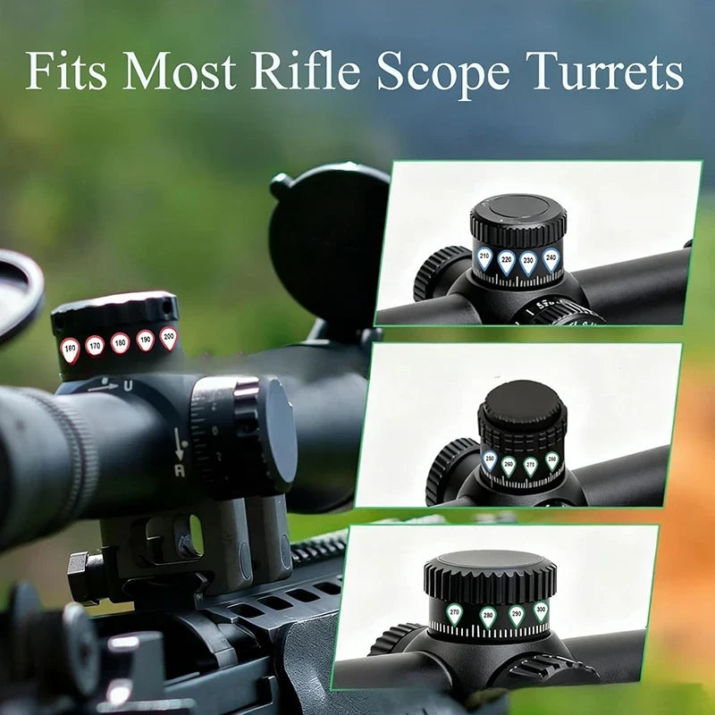 Rifle Scope Turret Dope Sticker Tags – 10 Sheets | Qme Scope Turret Stickers Qme