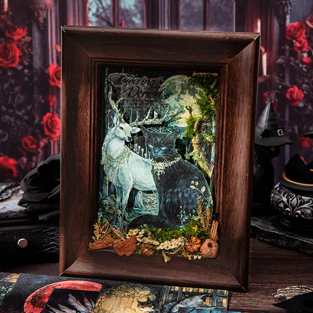 Gothic Dark Fantasy Writing Paper 30 Sheets – DIY Journal Decorative Craft Paper Qme