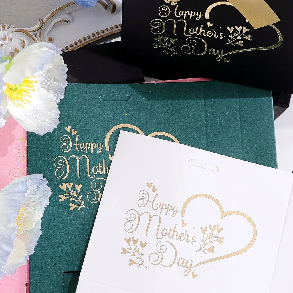 Mother's Day Elegant Candy Gift Boxes – Pink, White & Gold Gift Boxes Qme