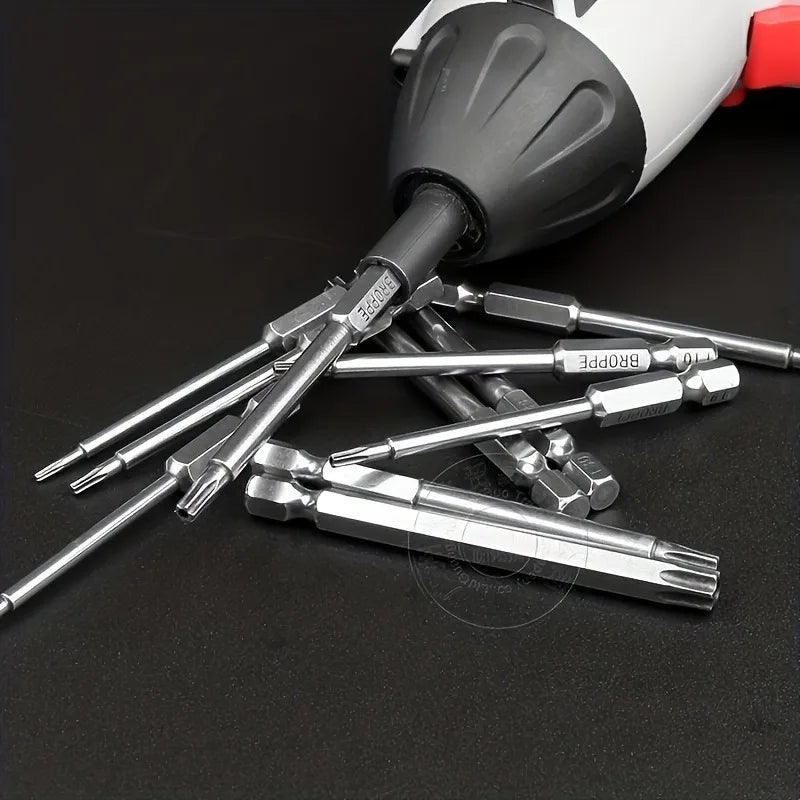 11-Pc Precision Star Plum Bit Set S2 Steel 75mm Hex Socket Screwdriver Bit Set Qme