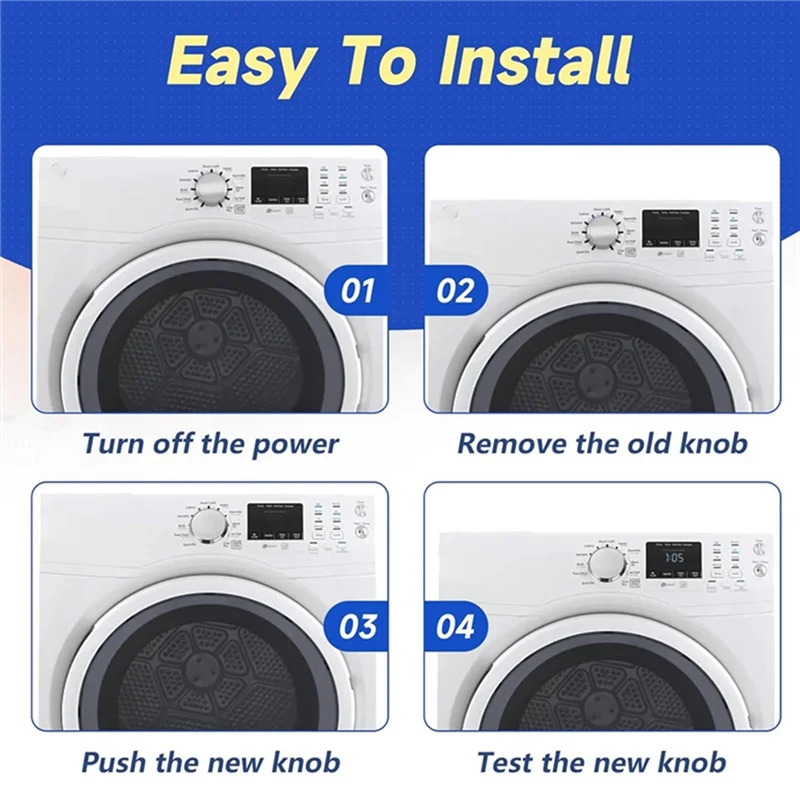 GE Dryer Control Knob WE01X21167 WH11X23474 Replacement 2pk Appliance Replacement Knob Qst