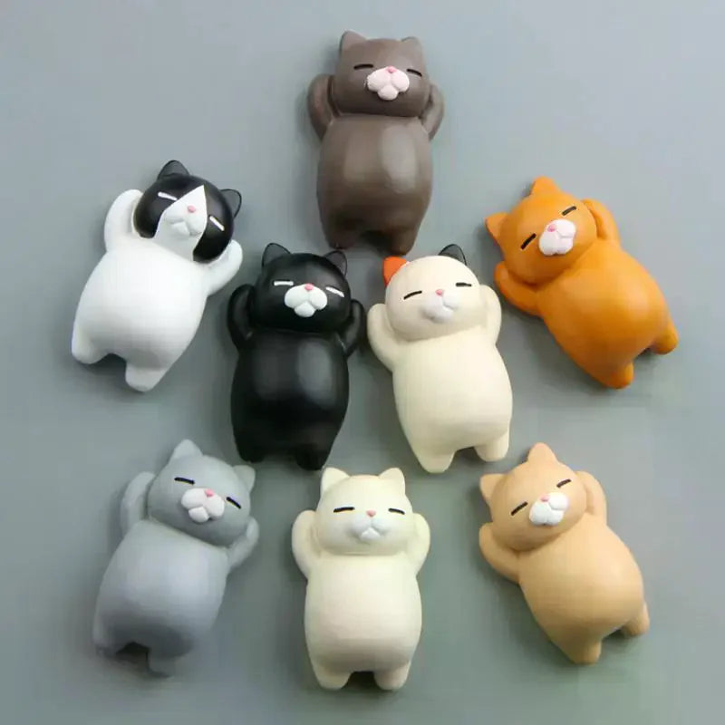 Cartoon Cat 3D Resin Fridge Magnet – Cute Kitchen Decor Decorative Fridge Magnet Qme