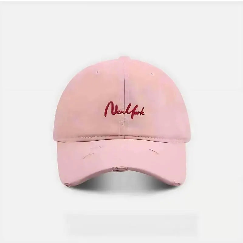 Distressed Baseball Cap – Deep Fit for Large Heads & UV Brim Baseball Cap Qst E