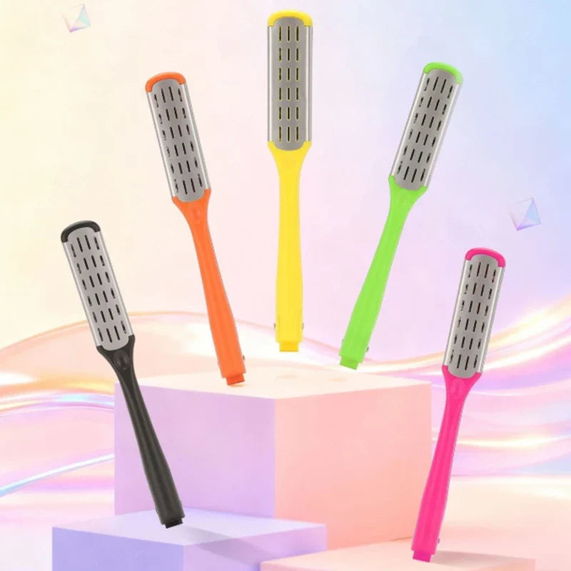 V Shape Comb Clamp Hair Straightening Brush | DIY Styling Hair Straightening Comb Qme