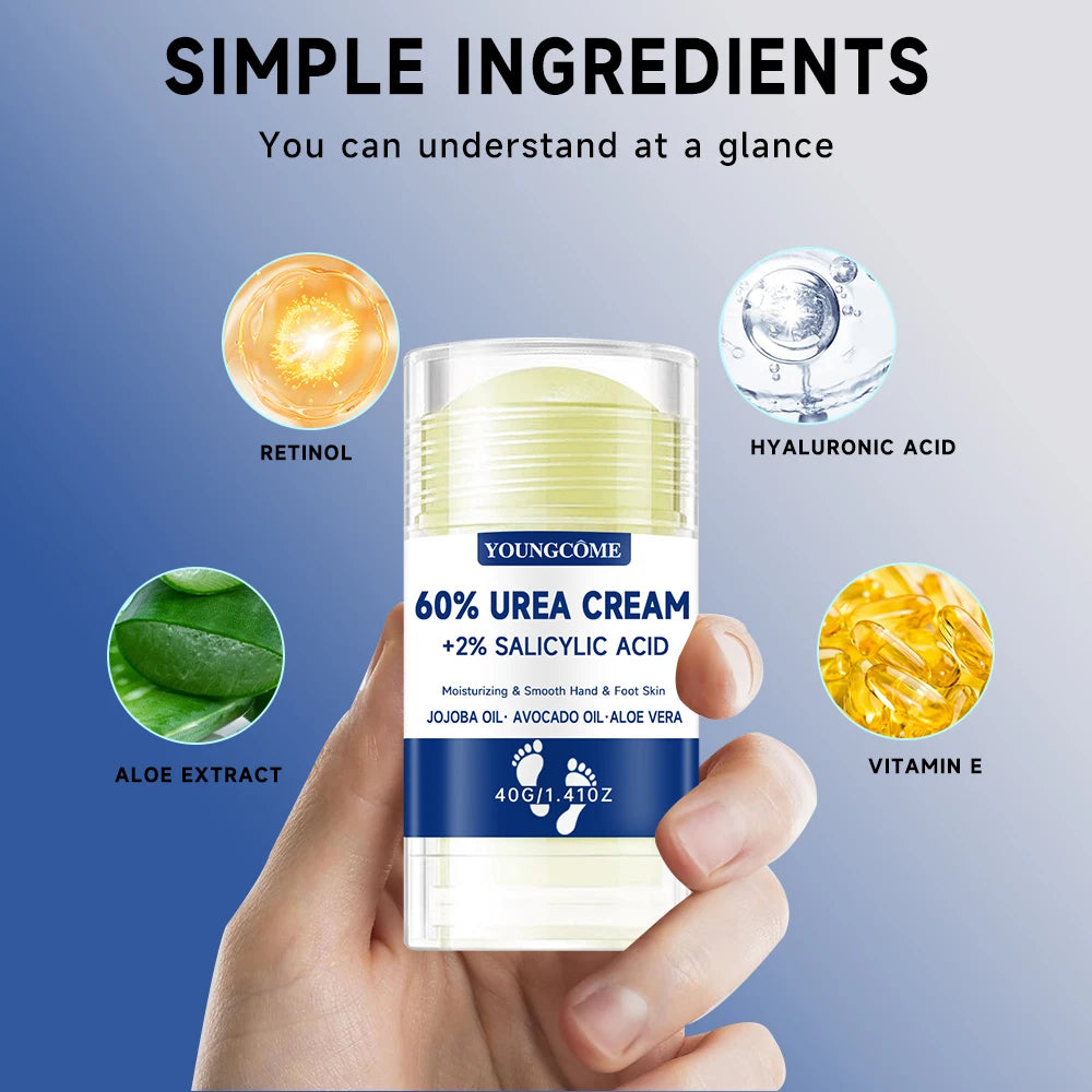 YOUNGCOME 60% Urea Foot Cream – Deep Hydration & Exfoliation Foot Cream Qst