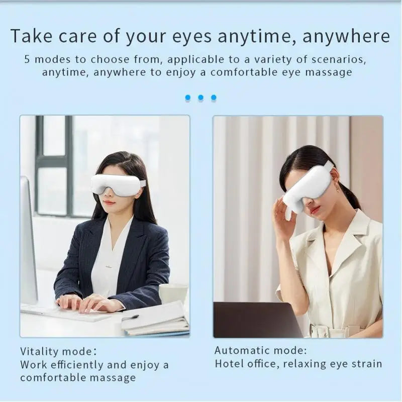 VIMYSHOW Eye Massager – Air Pressure Vibration Rechargeable Mask Eye Massager Mask Qst