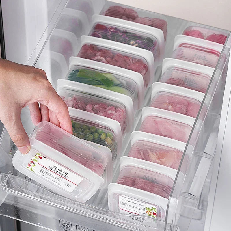 Airtight Compartmentalized Refrigerator Meat & Food Storage Box Food Storage Container Qme
