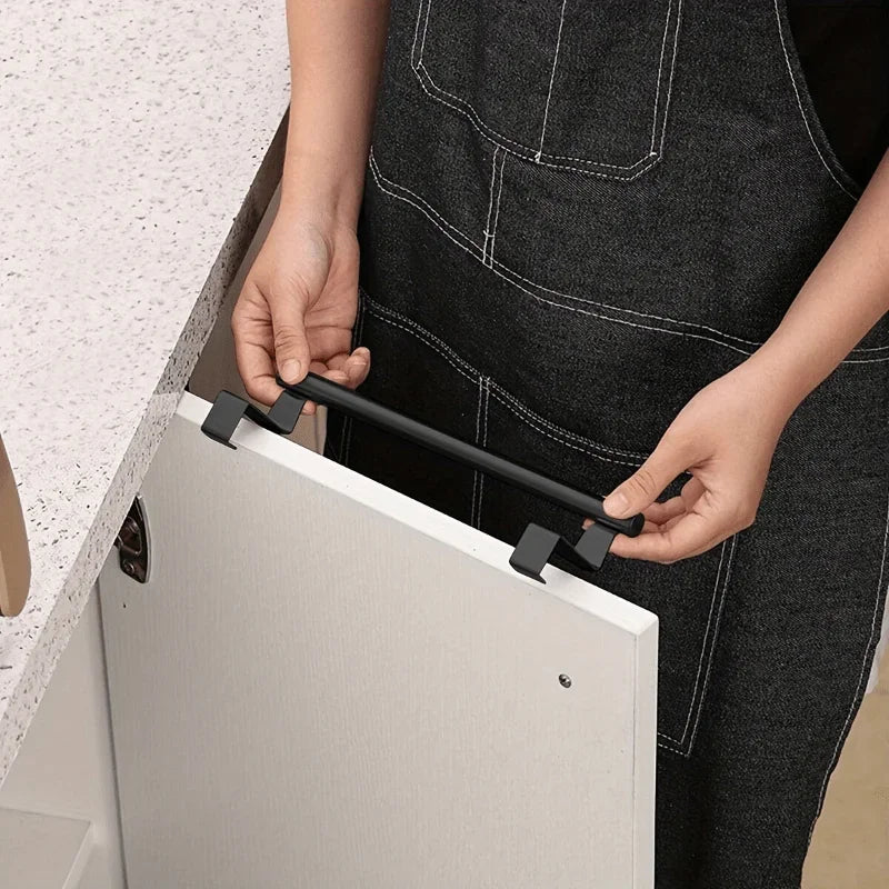 Door-Mounted Stainless Steel Towel Rack – No Drilling Door Towel Rack Qme