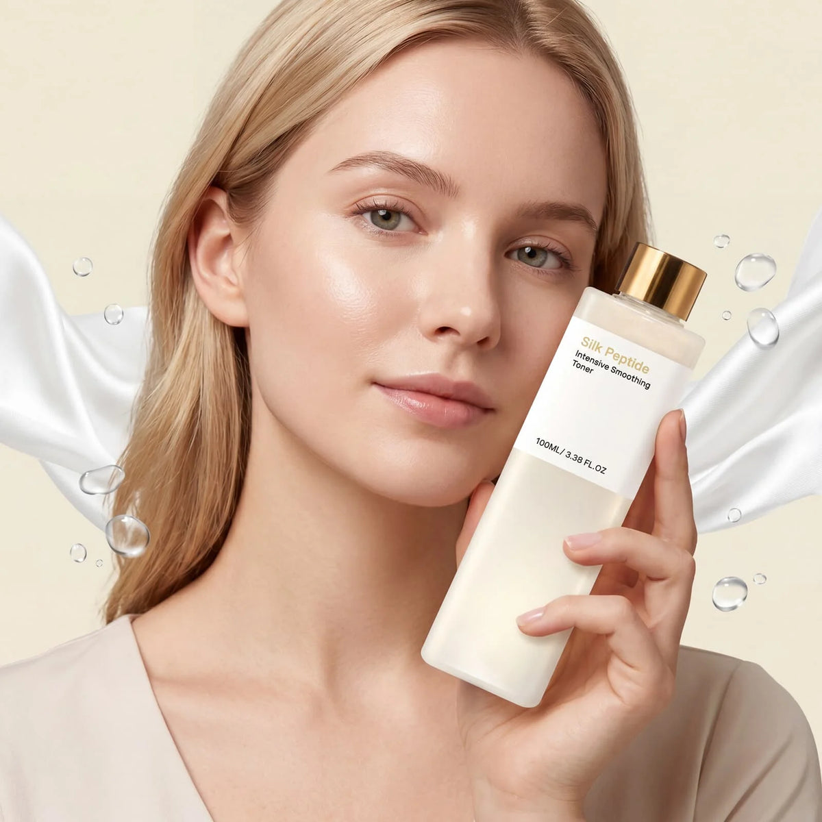 Silk Peptide Smoothing Toner – Hydrating Daily Facial Care Facial Toner Qst