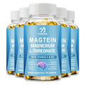 Magnesium L-Threonate 120 Capsules | Cognitive & Sleep Support Magnesium Supplement Qst 5 Bottles-60pcs