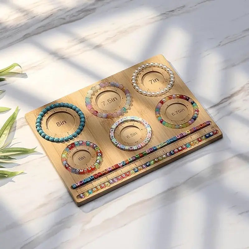 Bamboo Beading Board Imperial Measurements – Bracelet Design Mat Beading Design Board Qme