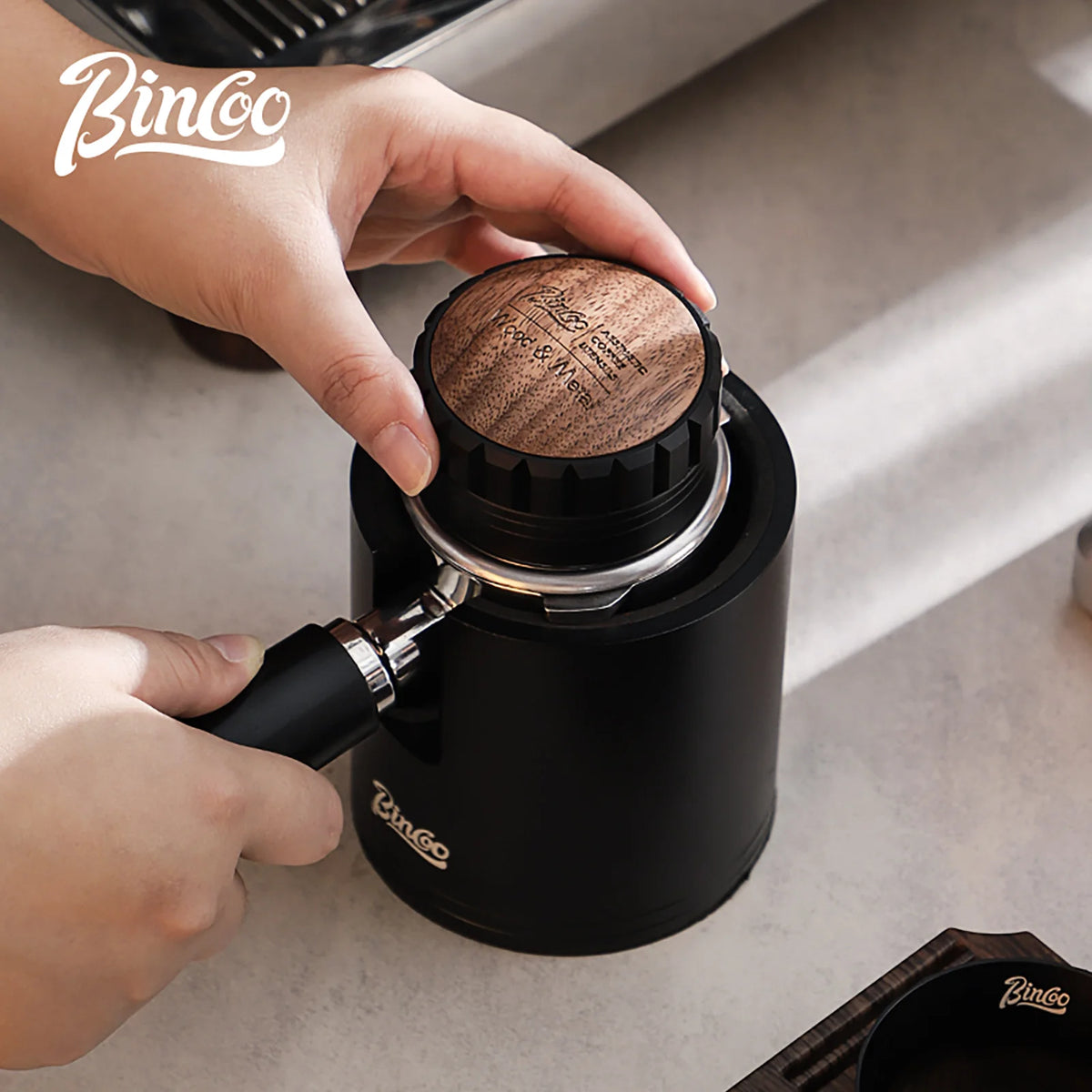 Bincoo 51/58mm Coffee Tamper & Distributor Kit – Stainless Steel Espresso Tamper Kit Qst