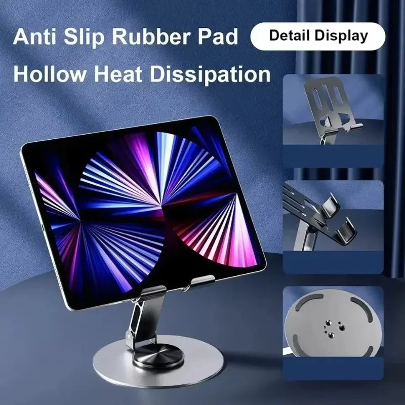 360° Foldable Aluminum Phone & Tablet Stand – Universal Desk Phone & Tablet Stand Qst