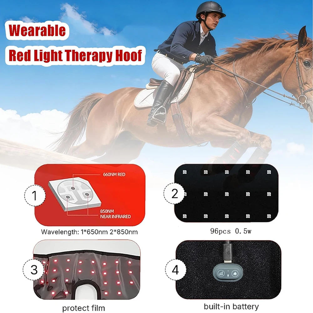 Horse Red & Infrared Light Therapy Wrap – 660nm 850nm LED Belt Equine Light Therapy Wrap Qst