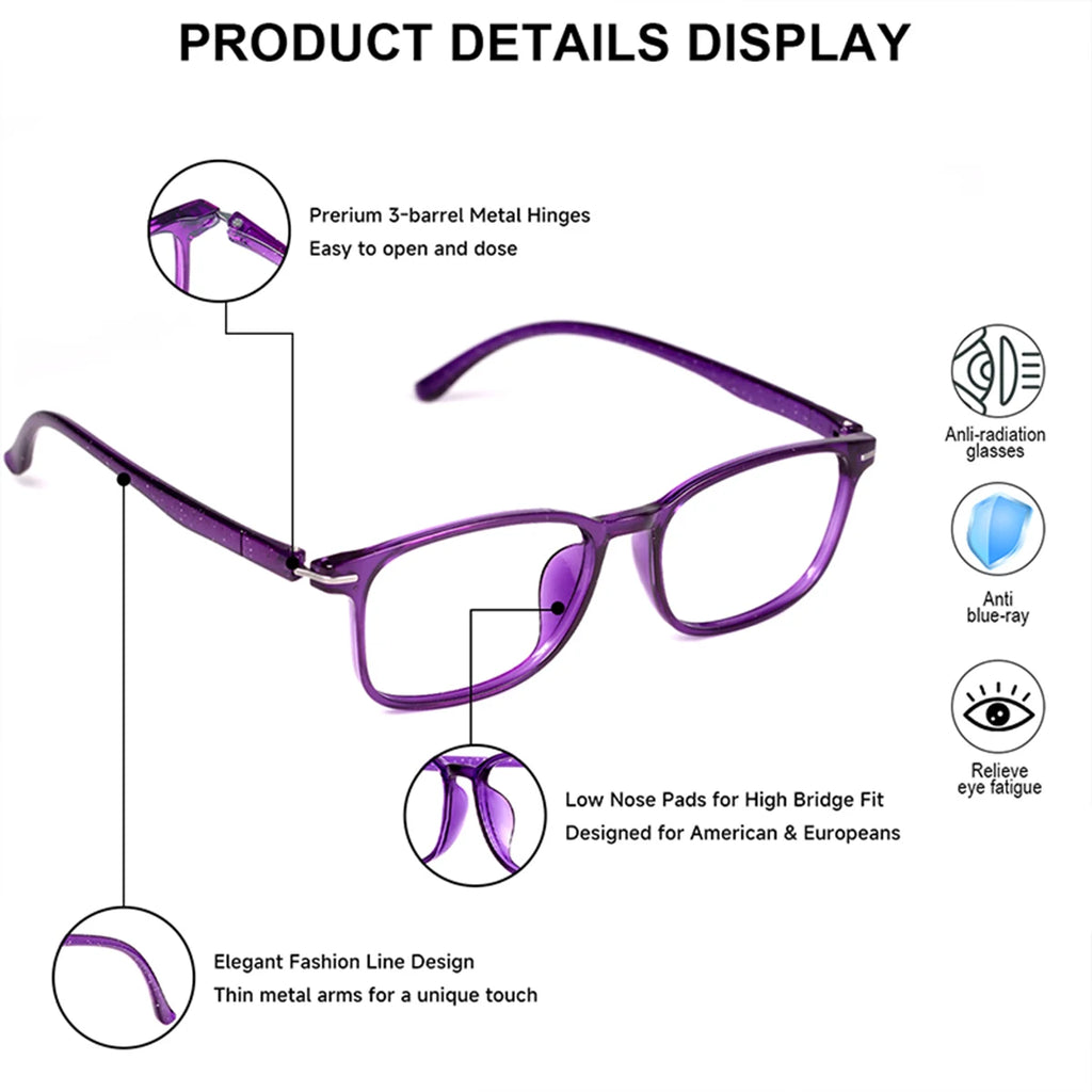 VOPHA Blue Light Blocking Reading Glasses Unisex – L10 Blue Light Reading Glasses Qst