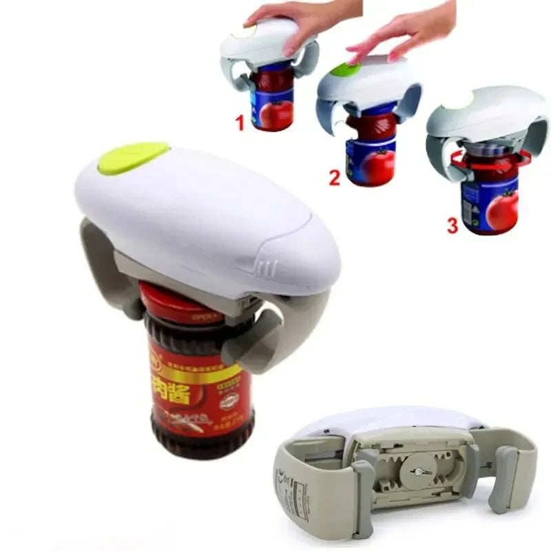 Electric Smooth Edge Can Opener – Automatic Jar & Bottle Opener Electric Can Opener Qme