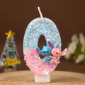 Stitch & Lilo Number Birthday Candles – Hugging Couple Design Birthday Number Candles Qme black