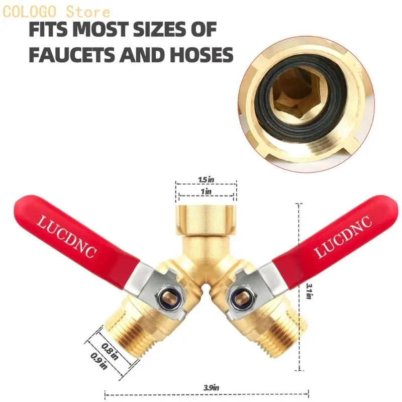 Dual Control Y Splitter Garden Hose Connector – Alloy Hose Y Splitter Qme