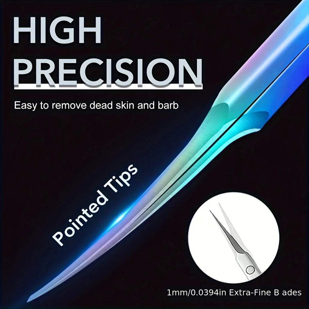 Qme Curved Tip Cuticle Scissors – Stainless Steel Nail Trimmer Cuticle Scissors Qme
