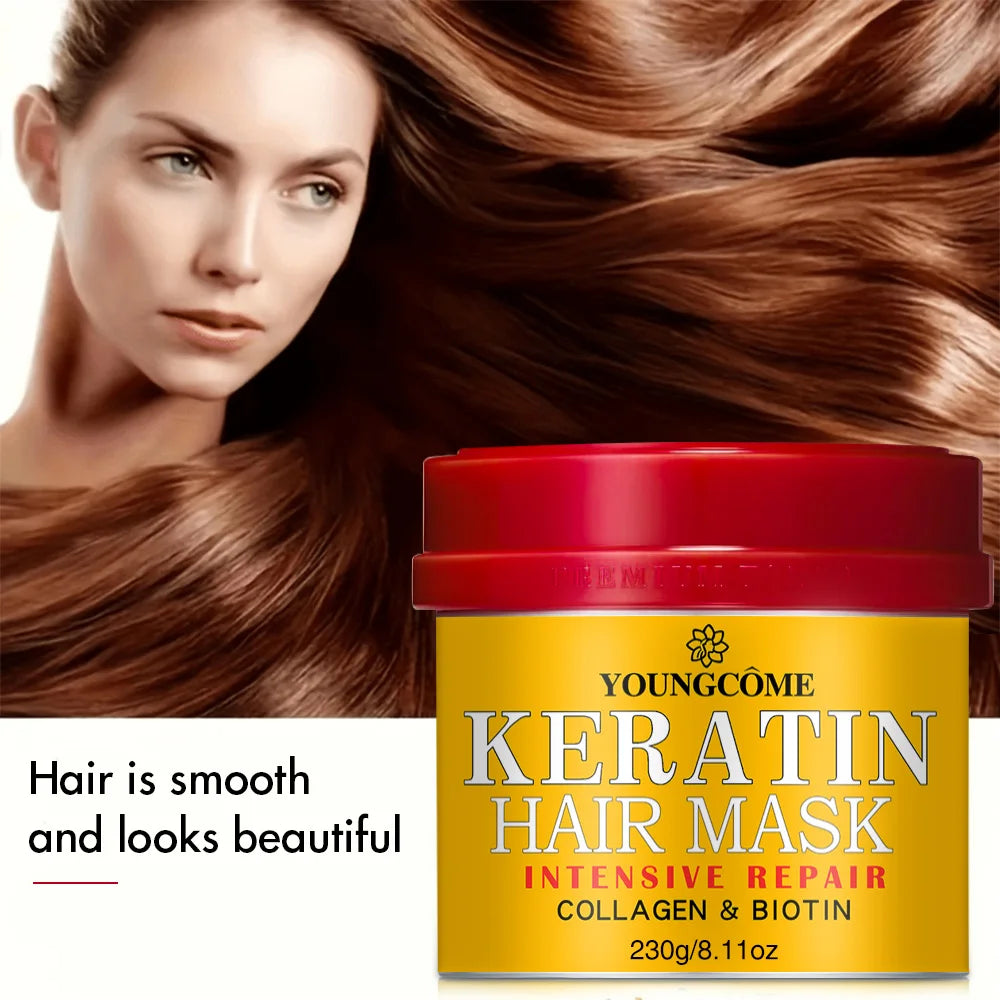 YOUNGCOME Biotin Collagen Keratin Hair Mask – 230g Treatment Keratin Hair Mask Qst