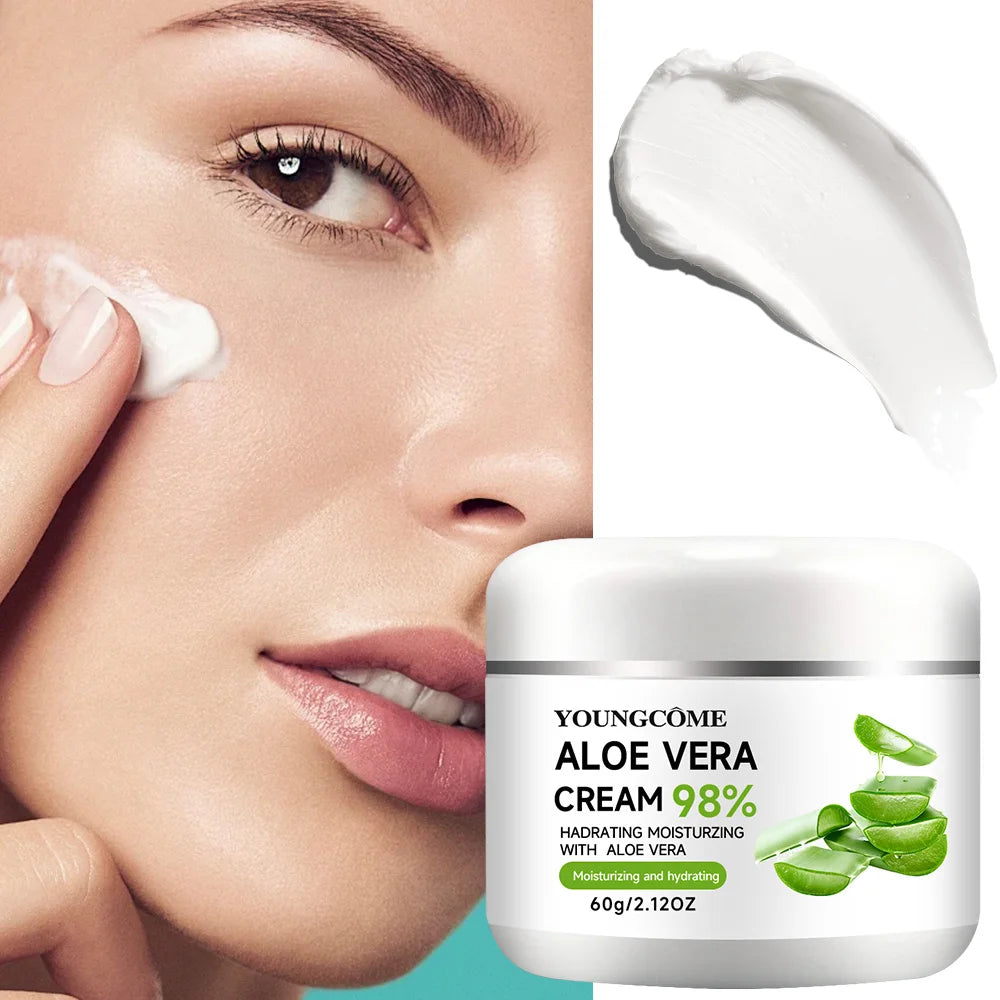 YOUNGCOME 98% Aloe Vera Face Cream – Moisturizing & Anti-Aging Aloe Vera Face Cream Qst