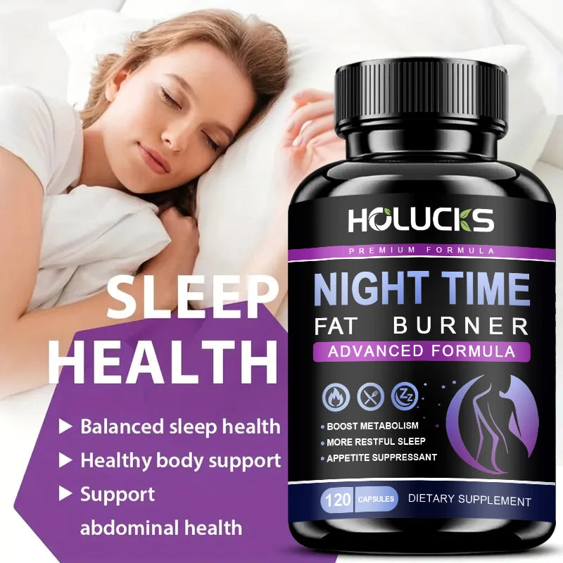 HOLUCKS Night Time Metabolism Support Supplement – 120ct Wellness Supplement Qst