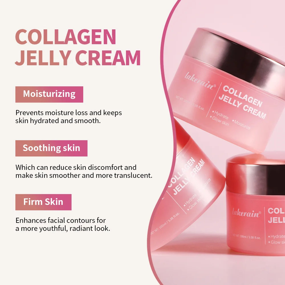 Collagen Jelly Cream – Niacinamide & Hydrolyzed Collagen, 24h Glow Face Jelly Cream Qst