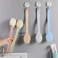 Long Handle Back Brush – Soft Bristles & Massage Nodes for Shower Shower Back Brush Qme C