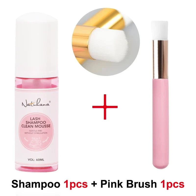 NATUHANA Gentle Lash Cleansing Mousse | 60ml Eyelash Shampoo Lash Cleansing Mousse Qme Original A