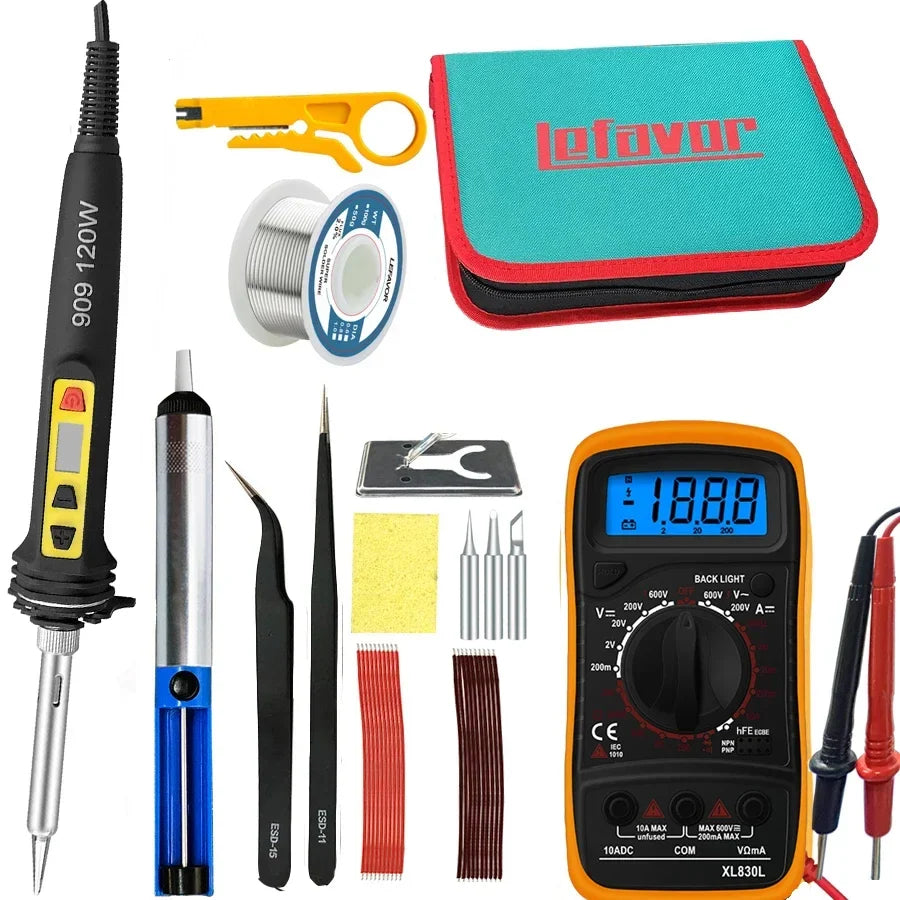 Digital Soldering Iron Kit 100W 120W 150W | Temp Calibration Digital Soldering Iron Qme