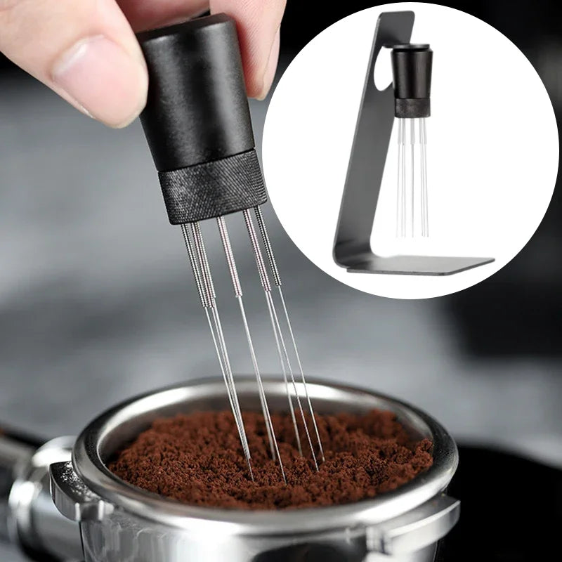 Espresso 8-Needle Coffee Stirrer Distribution Tool & Magnetic Stand Coffee Distribution Tool Qst 1pc