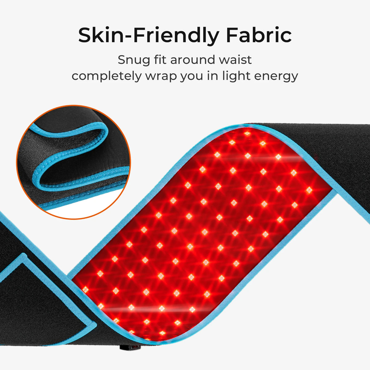 Red Light Therapy Belt – 100 LED 660nm & 850nm Infrared Wrap Light Therapy Belt Qst